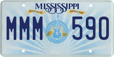 MS license plate MMM590