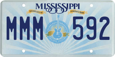 MS license plate MMM592