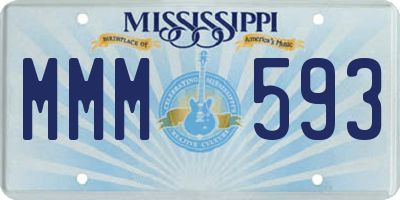 MS license plate MMM593