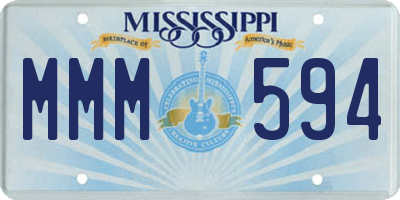 MS license plate MMM594