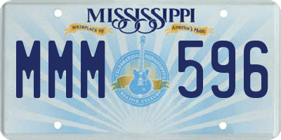 MS license plate MMM596
