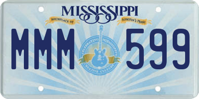 MS license plate MMM599