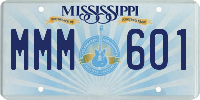 MS license plate MMM601
