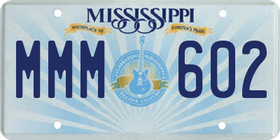 MS license plate MMM602