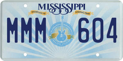MS license plate MMM604