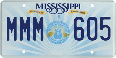 MS license plate MMM605