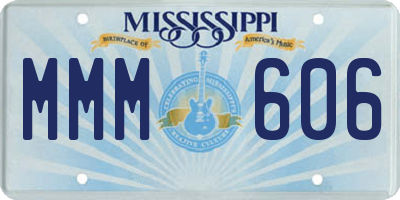 MS license plate MMM606