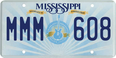 MS license plate MMM608