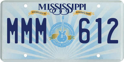 MS license plate MMM612