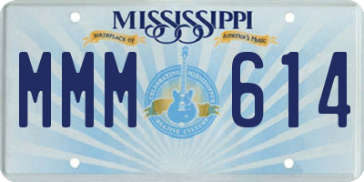 MS license plate MMM614