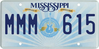 MS license plate MMM615