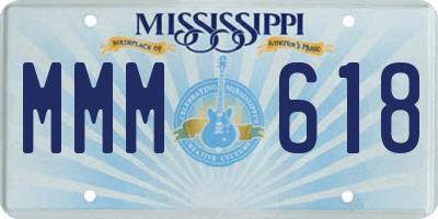 MS license plate MMM618