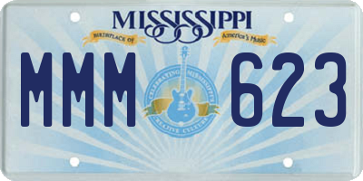 MS license plate MMM623