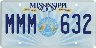 MS license plate MMM632
