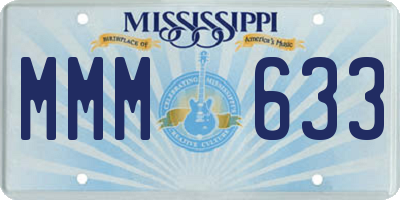 MS license plate MMM633
