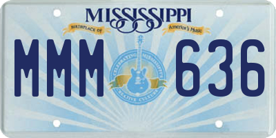 MS license plate MMM636