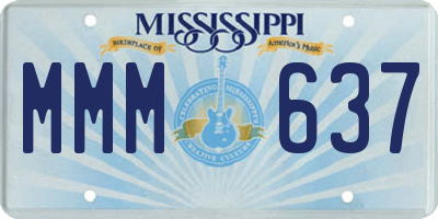 MS license plate MMM637