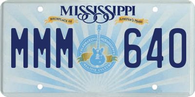 MS license plate MMM640