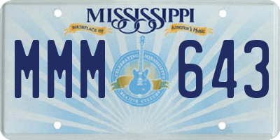 MS license plate MMM643
