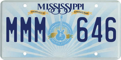 MS license plate MMM646