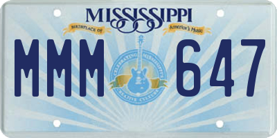 MS license plate MMM647