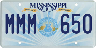 MS license plate MMM650