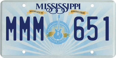 MS license plate MMM651