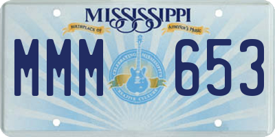 MS license plate MMM653