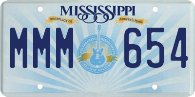 MS license plate MMM654