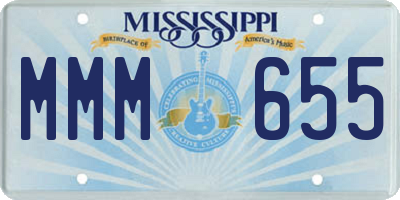 MS license plate MMM655