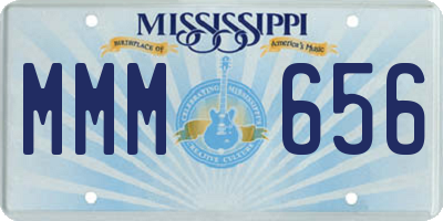 MS license plate MMM656
