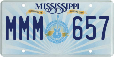 MS license plate MMM657