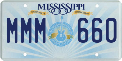 MS license plate MMM660