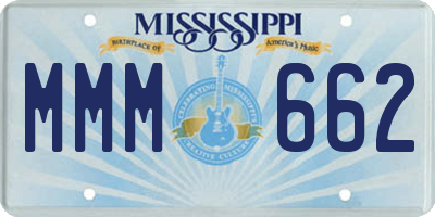 MS license plate MMM662
