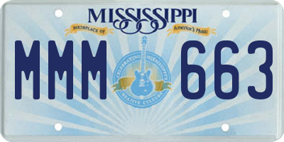 MS license plate MMM663
