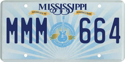 MS license plate MMM664