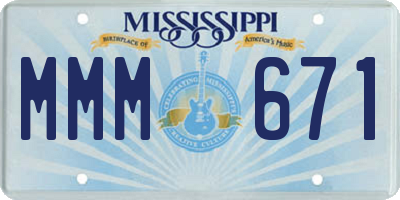 MS license plate MMM671