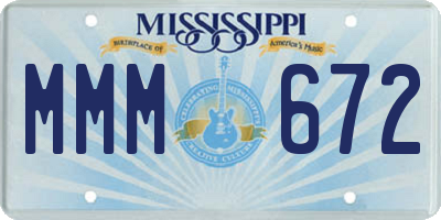 MS license plate MMM672
