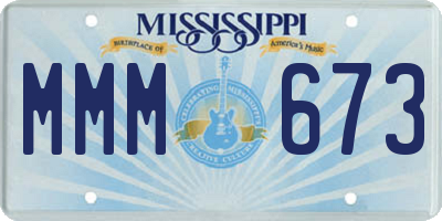 MS license plate MMM673