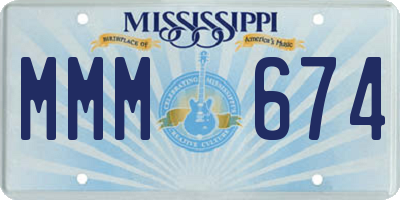 MS license plate MMM674