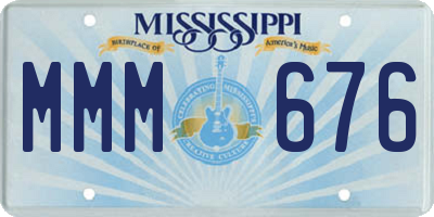 MS license plate MMM676