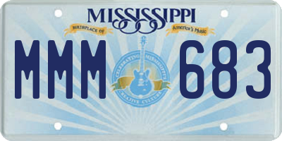 MS license plate MMM683