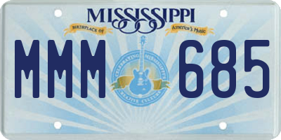 MS license plate MMM685