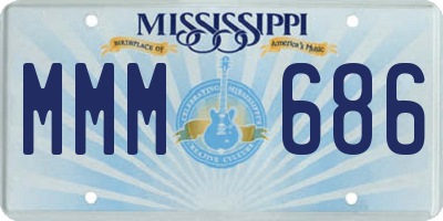 MS license plate MMM686