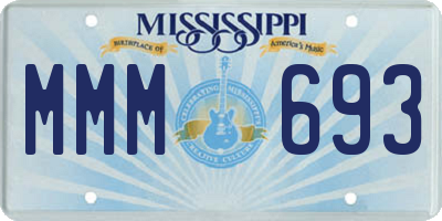 MS license plate MMM693