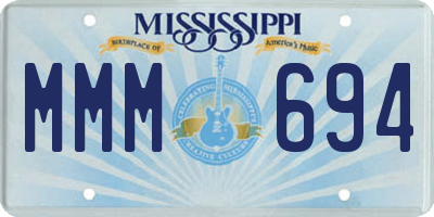 MS license plate MMM694