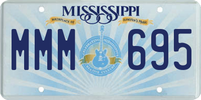 MS license plate MMM695