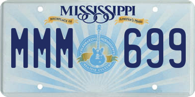 MS license plate MMM699