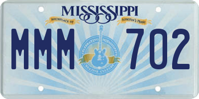 MS license plate MMM702