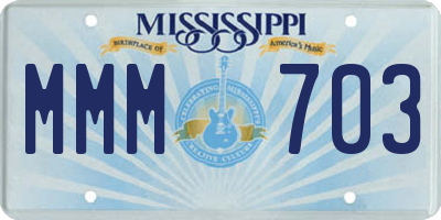 MS license plate MMM703